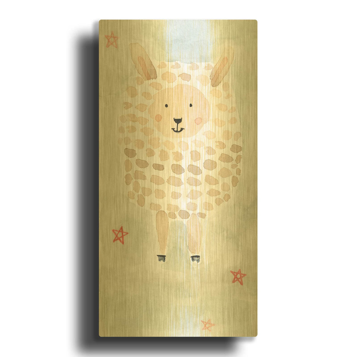 'Counting Sheep No 3' By Natalie Timbrook Gold Metal Wall Art