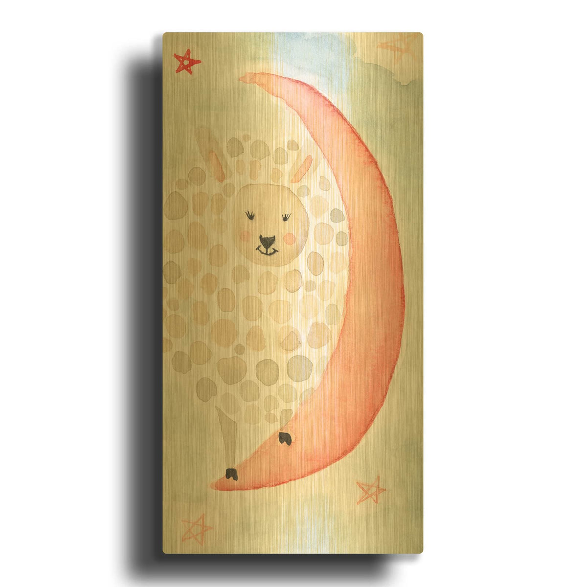 'Counting Sheep No 4' By Natalie Timbrook Gold Metal Wall Art