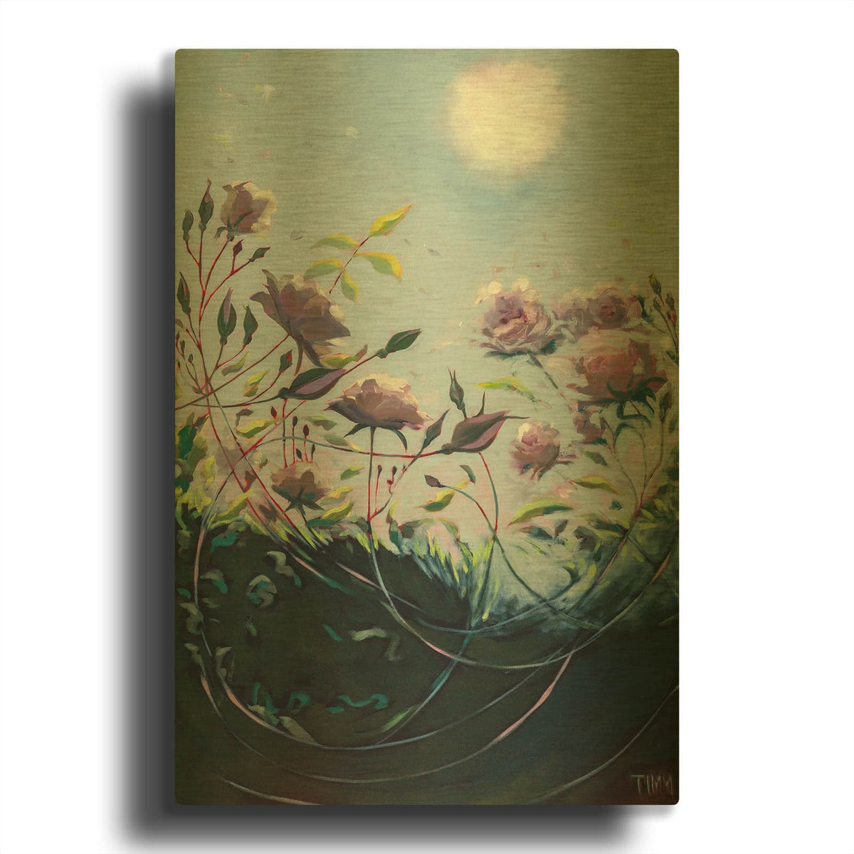 'Deep Communication' By Lisa Timmerman Gold Metal Wall Art