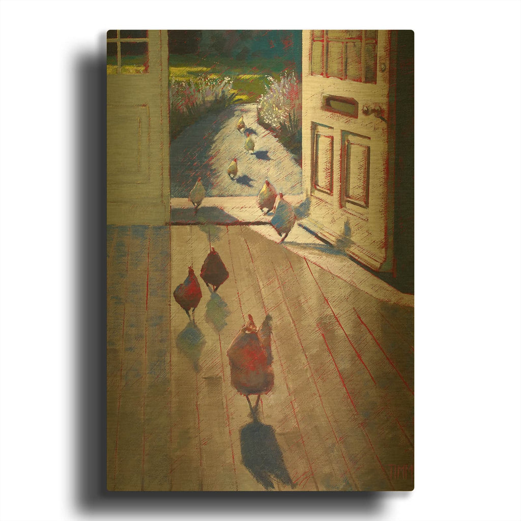 'Girls Day Out' By Lisa Timmerman Gold Metal Wall Art