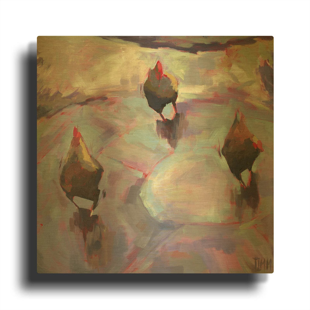 'Human Race 2' By Lisa Timmerman Gold Metal Wall Art