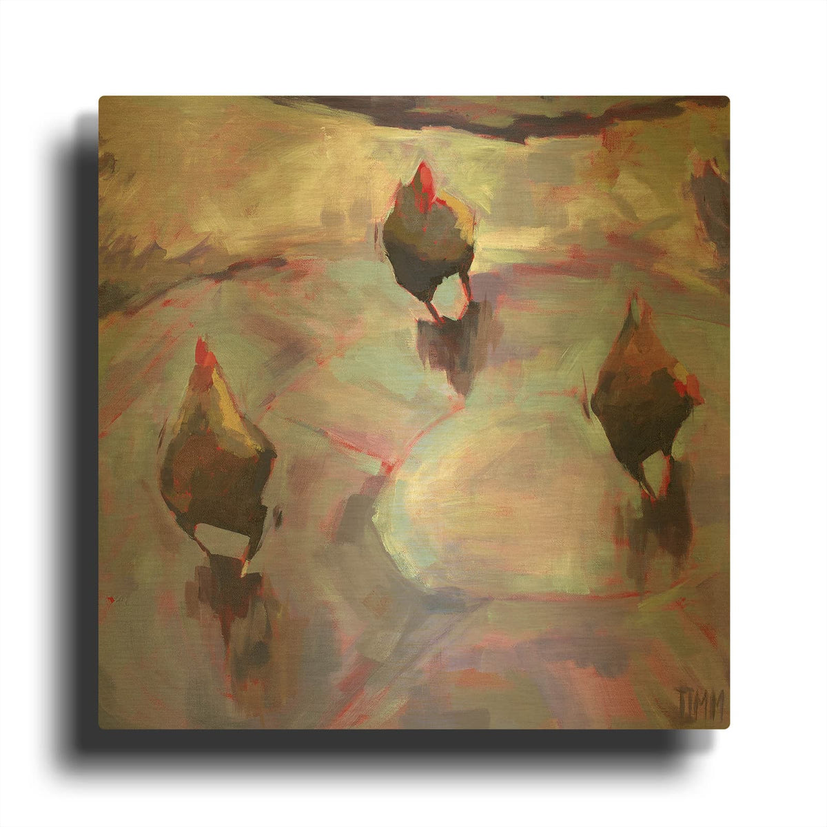 'Human Race 2' By Lisa Timmerman Gold Metal Wall Art