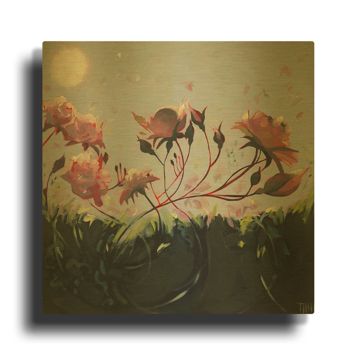'Morning Communication' By Lisa Timmerman Gold Metal Wall Art