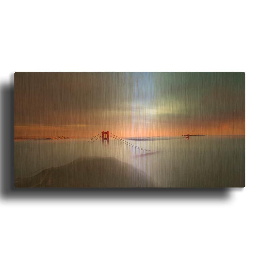 'Just Another Day In The Bay' By Toby Harriman Visuals Gold Metal Wall Art