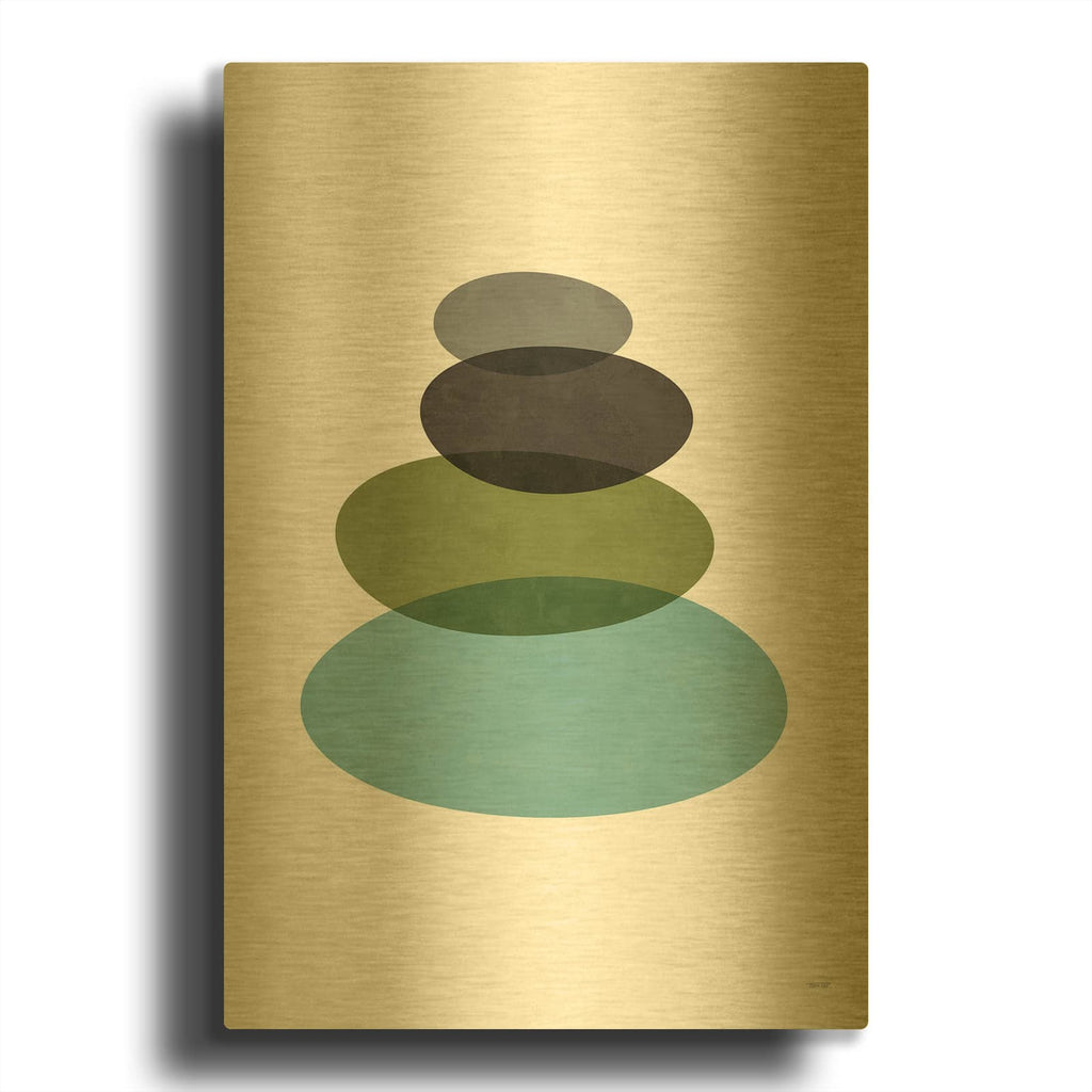 'Modern Stones' By Tomas Design Gold Metal Wall Art
