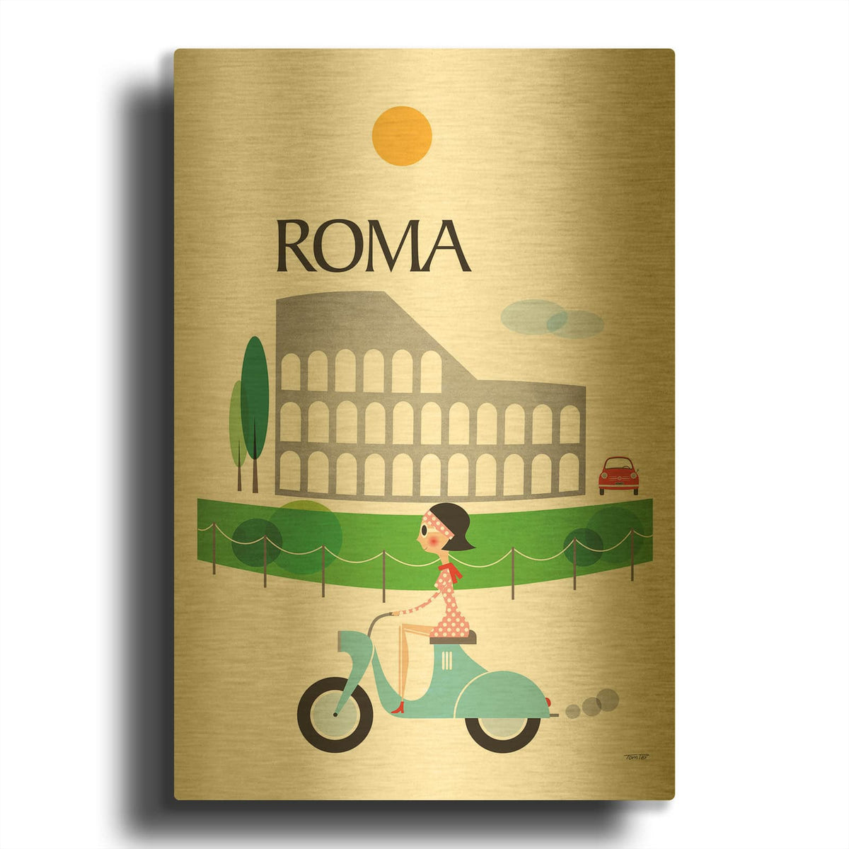 'Roma' By Tomas Design Gold Metal Wall Art
