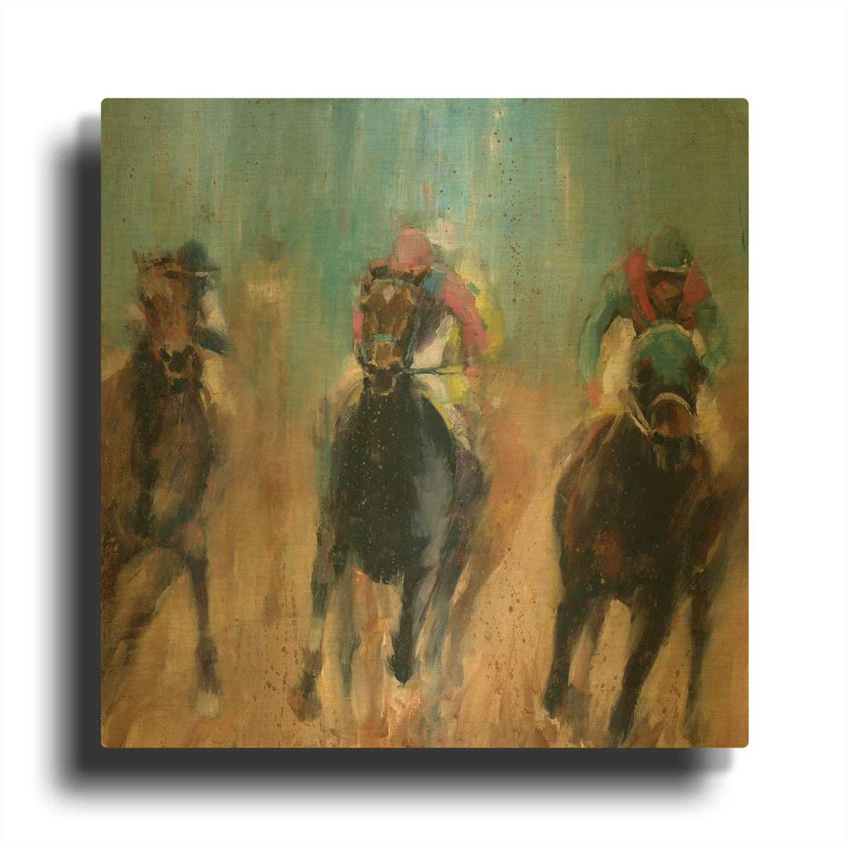 'Run' By Valtcho Tonov Gold Metal Wall Art
