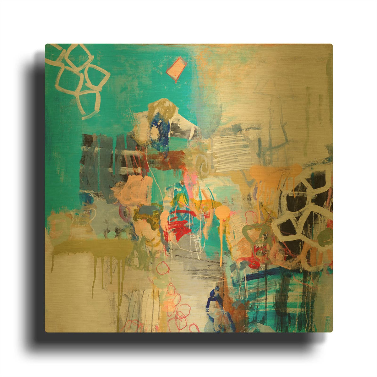 'Beijing' By Jeffrey Tover Gold Metal Wall Art