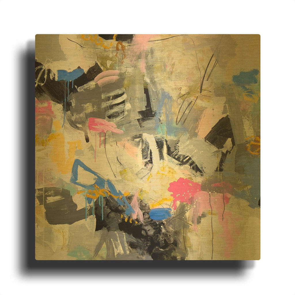 'Cotton Candy Mountain' By Jeffrey Tover Gold Metal Wall Art