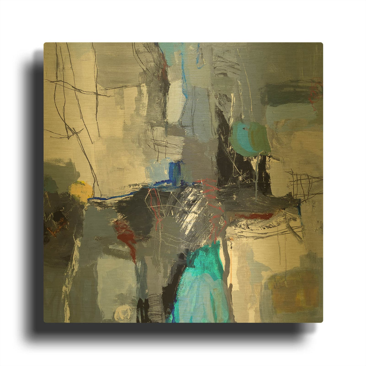 'Madison' By Jeffrey Tover Gold Metal Wall Art