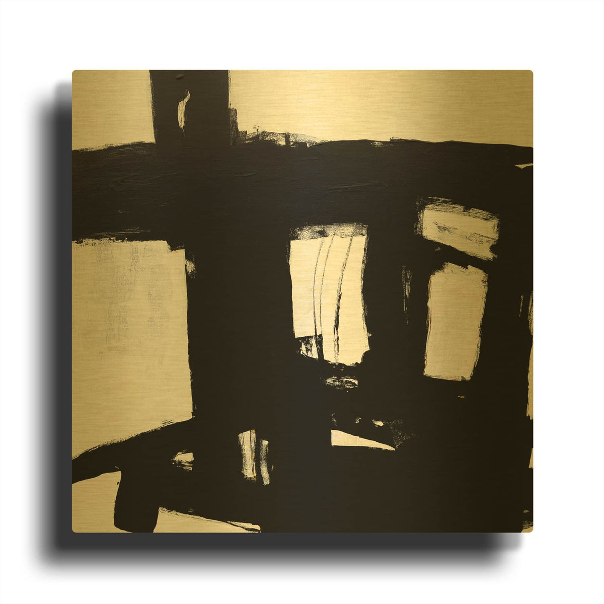 'Vetratta' By Jeffrey Tover Gold Metal Wall Art