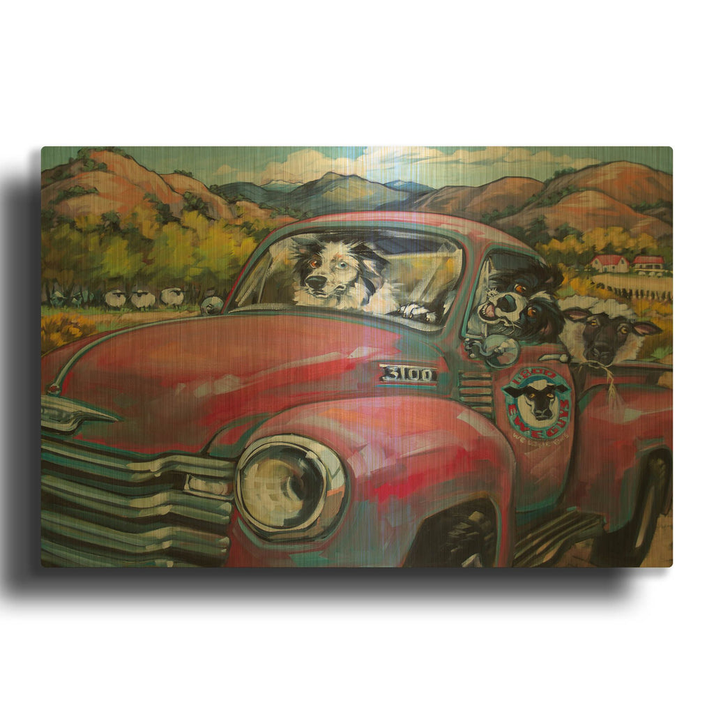'1 800 Ewe Guys' By CR Townsend Gold Metal Wall Art
