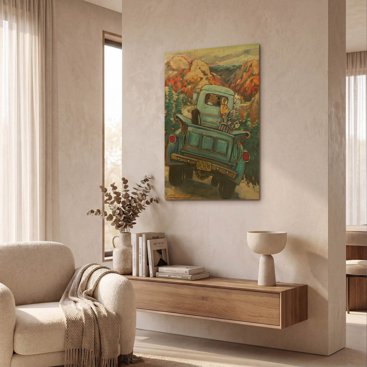 'Be Here Now' By CR Townsend Gold Metal Wall Art