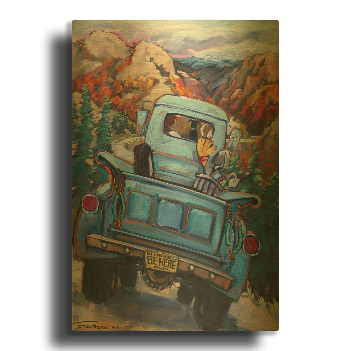 'Be Here Now' By CR Townsend Gold Metal Wall Art