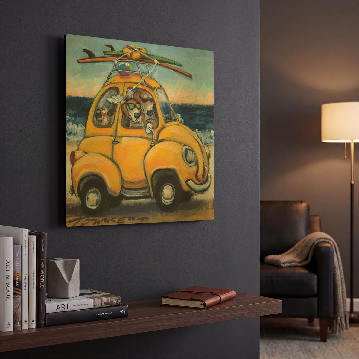 'Beachy Keen' By CR Townsend Gold Metal Wall Art