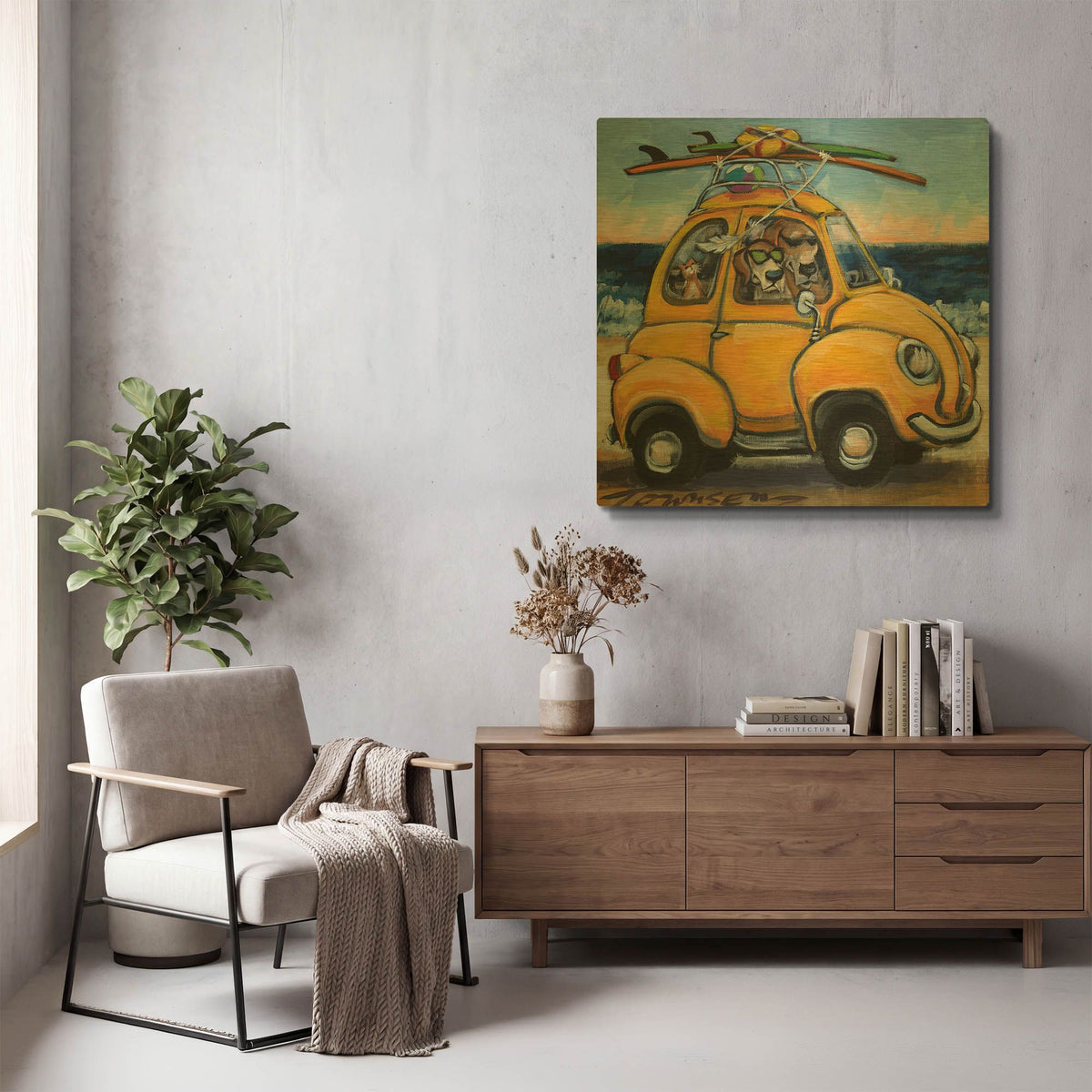 'Beachy Keen' By CR Townsend Gold Metal Wall Art
