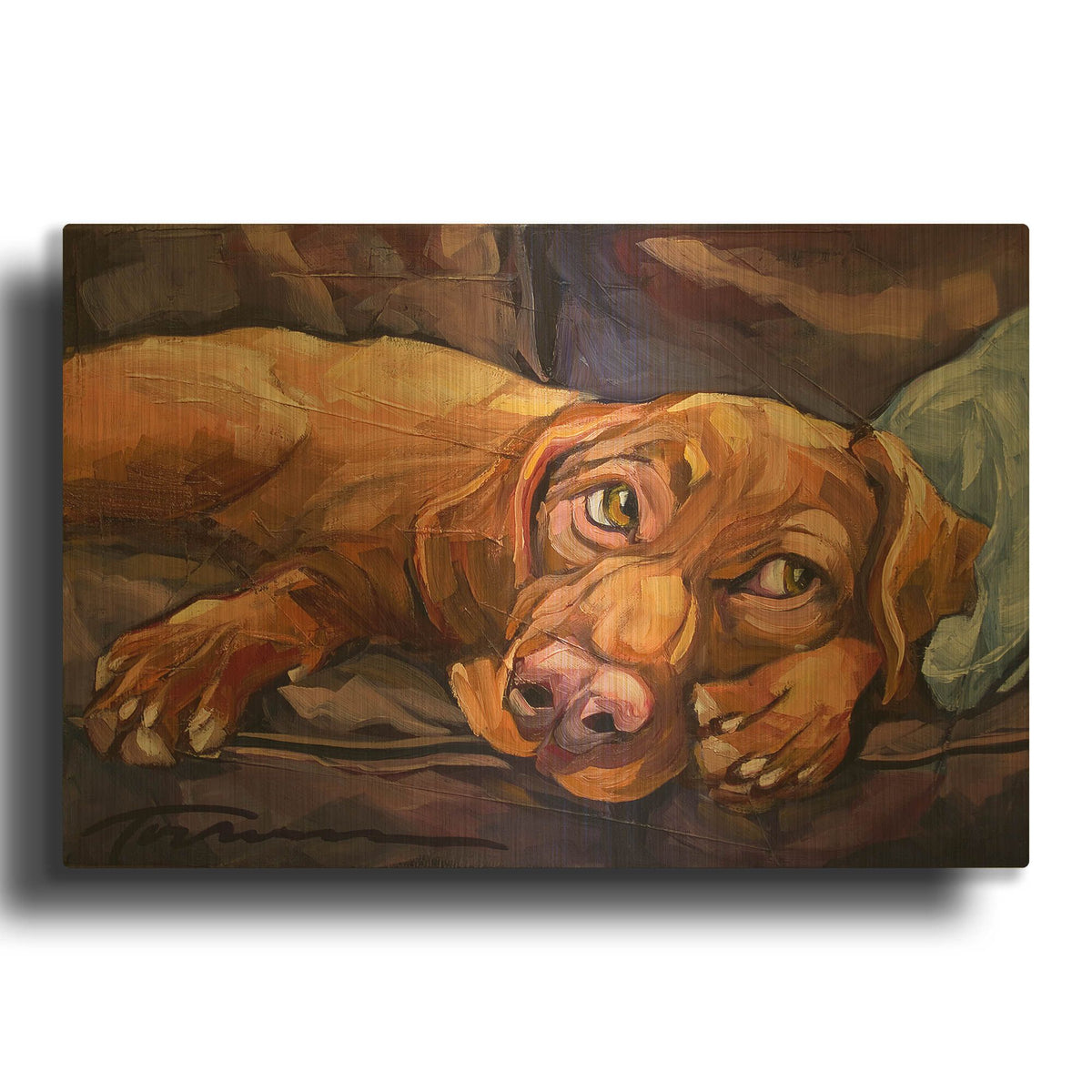 'Beauty Rest' By CR Townsend Gold Metal Wall Art