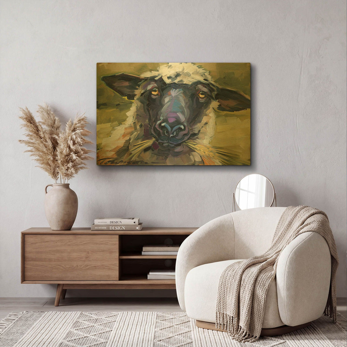 'Bless Ewe' By CR Townsend Gold Metal Wall Art