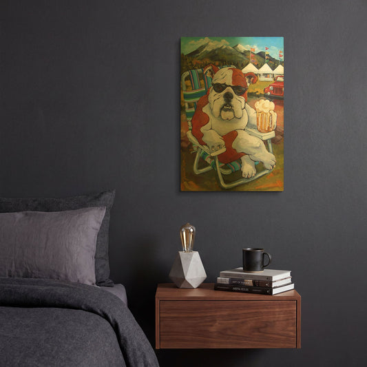 'Bully For Beer Fest' By CR Townsend Gold Metal Wall Art