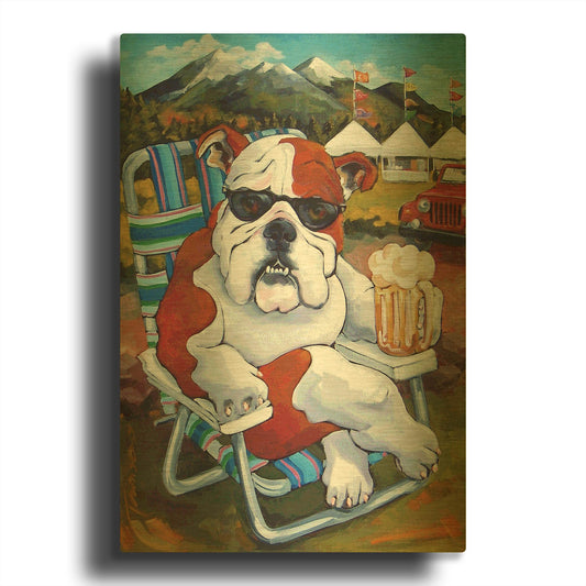 'Bully For Beer Fest' By CR Townsend Gold Metal Wall Art