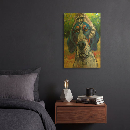 'Coonhound' By CR Townsend Gold Metal Wall Art