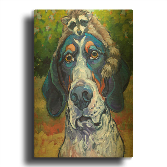'Coonhound' By CR Townsend Gold Metal Wall Art