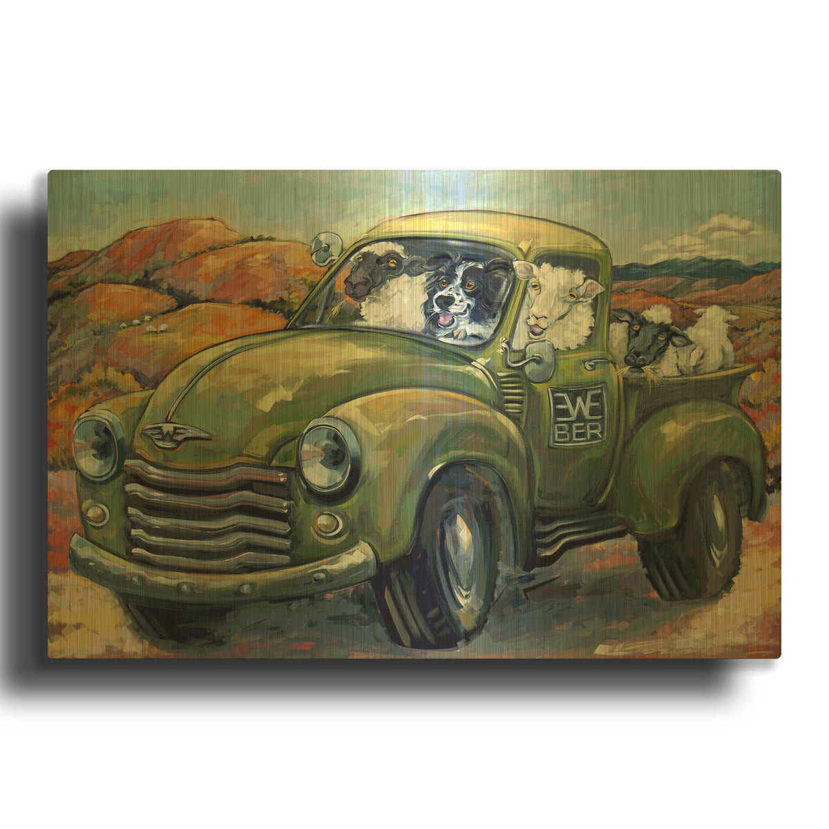 'Eweber' By CR Townsend Gold Metal Wall Art