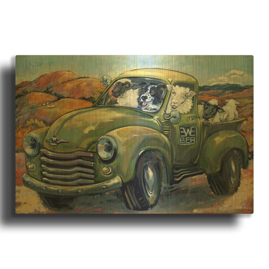'Eweber' By CR Townsend Gold Metal Wall Art