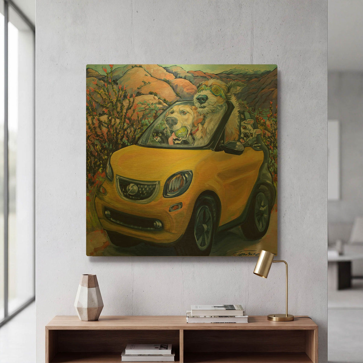 'Fully Charged' By CR Townsend Gold Metal Wall Art