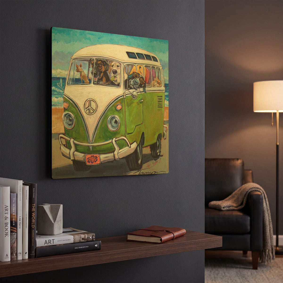 'Hang Loose' By CR Townsend Gold Metal Wall Art