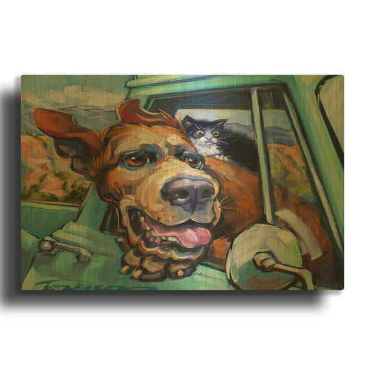 'Love Travels' By CR Townsend Gold Metal Wall Art