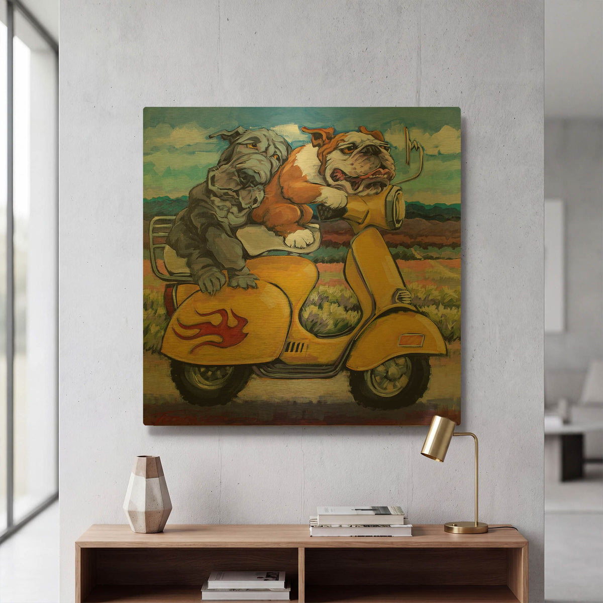 'On The Road Again' By CR Townsend Gold Metal Wall Art