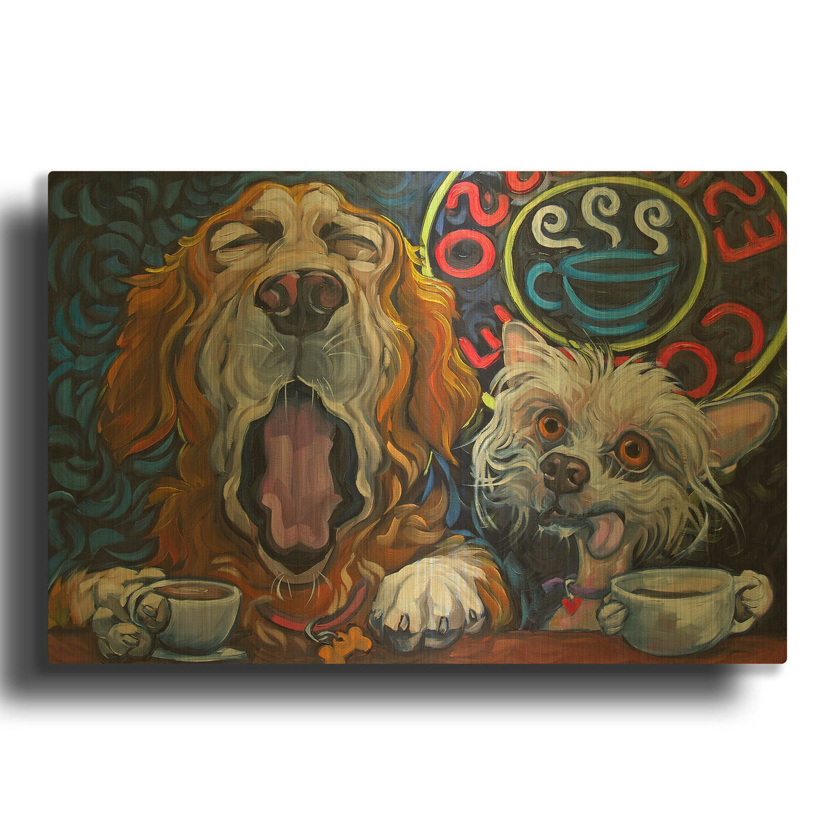 'One Cup Shy' By CR Townsend Gold Metal Wall Art