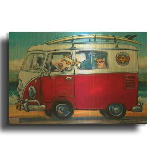 'Sunglass Mutt' By CR Townsend Gold Metal Wall Art