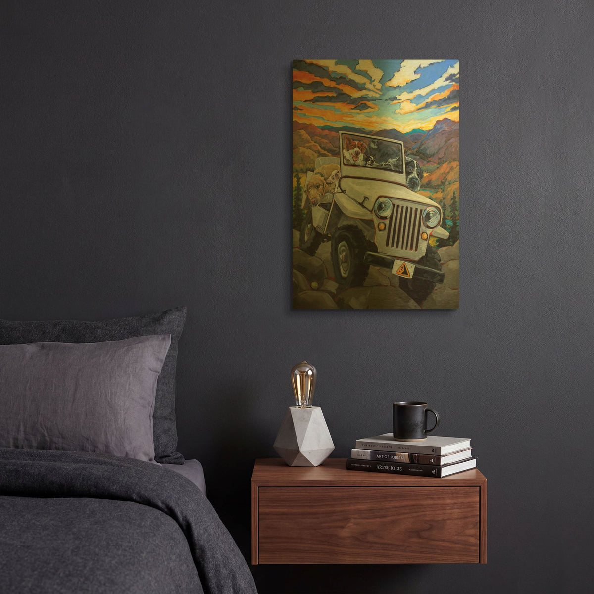 'Watch For Falling Rocks' By CR Townsend Gold Metal Wall Art