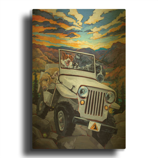 'Watch For Falling Rocks' By CR Townsend Gold Metal Wall Art