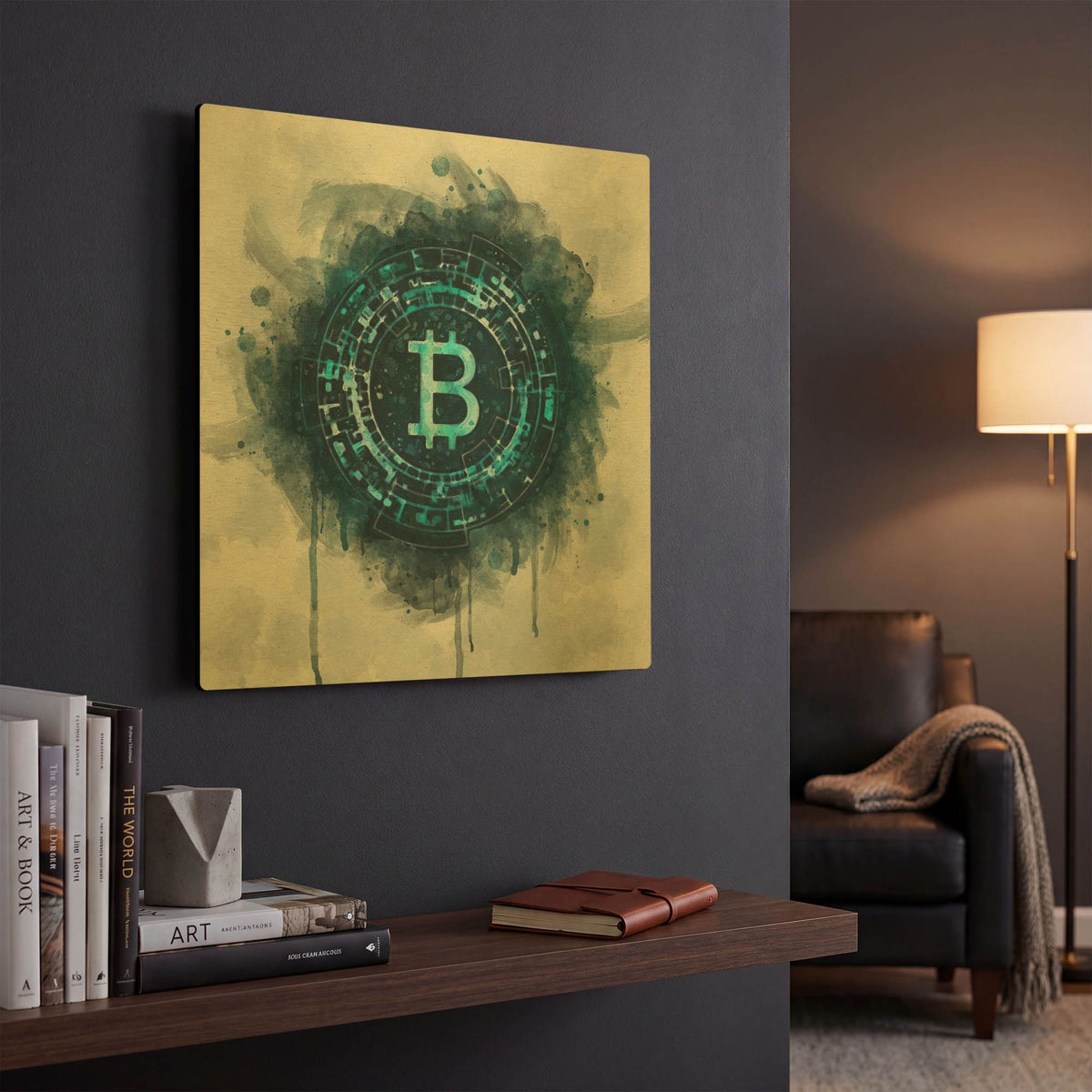 'Bitcoin Era' By Surma and Guillen Gold Metal Wall Art