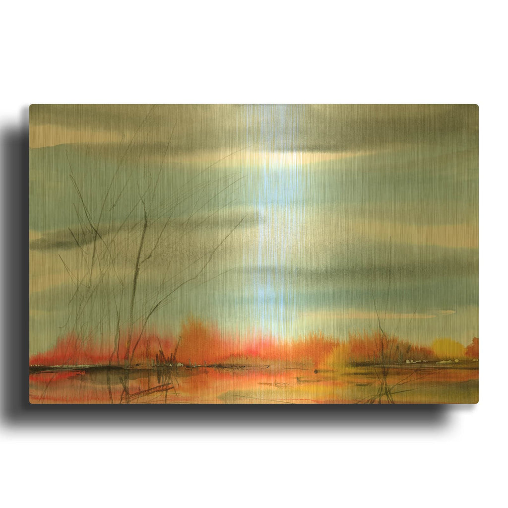 'Interference; The Voice You Hear Is Your Own' By Caryn Vainio Gold Metal Wall Art