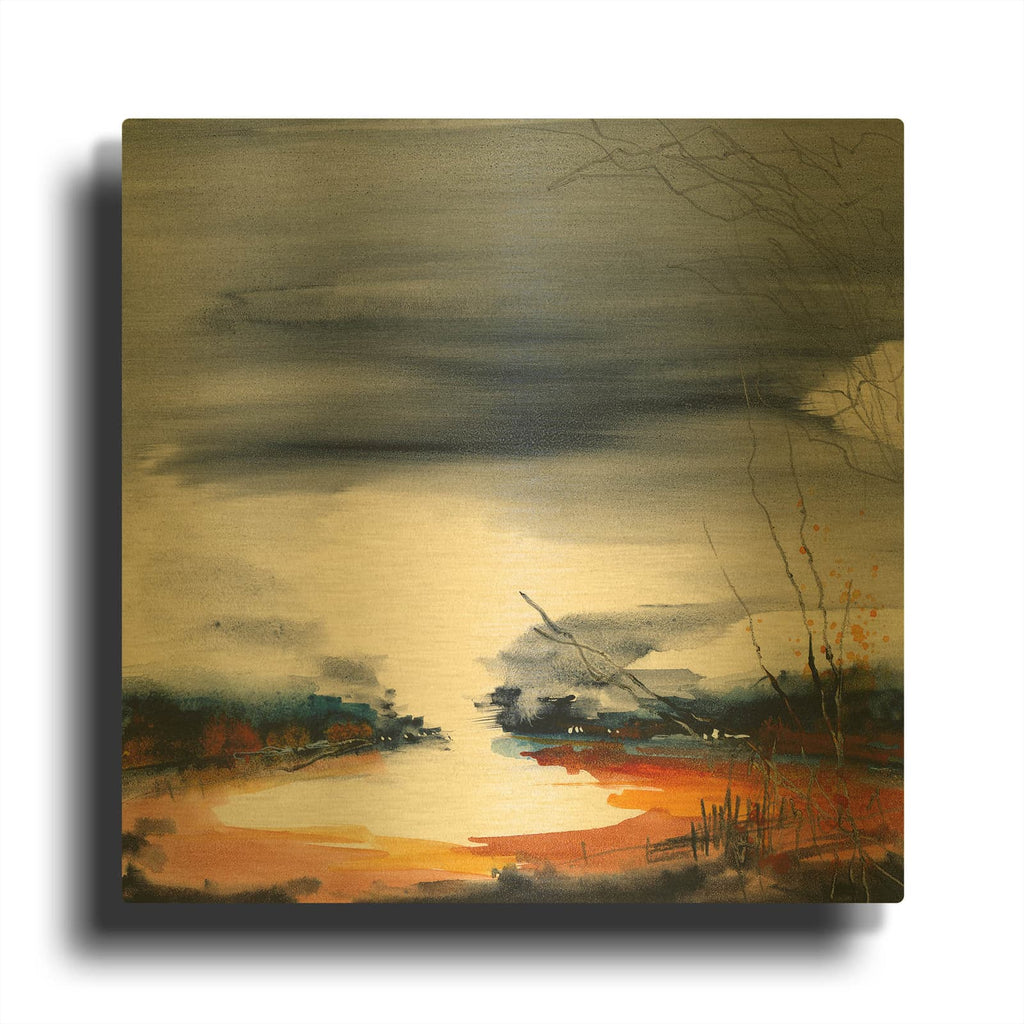'Toward The Sky Deep Water' By Caryn Vainio Gold Metal Wall Art