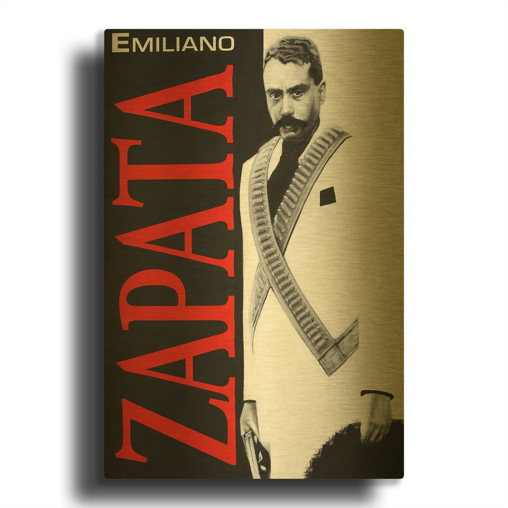 'Zapata' By Robert Valadez Gold Metal Wall Art