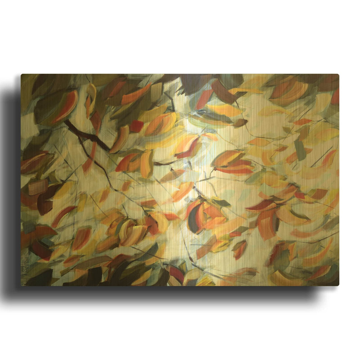 'Branching Boundlessly' By Holly Van Hart Gold Metal Wall Art