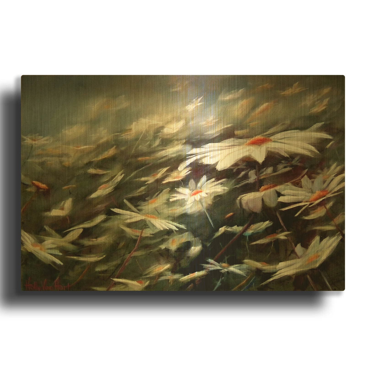 'Field Of Dreams' By Holly Van Hart Gold Metal Wall Art