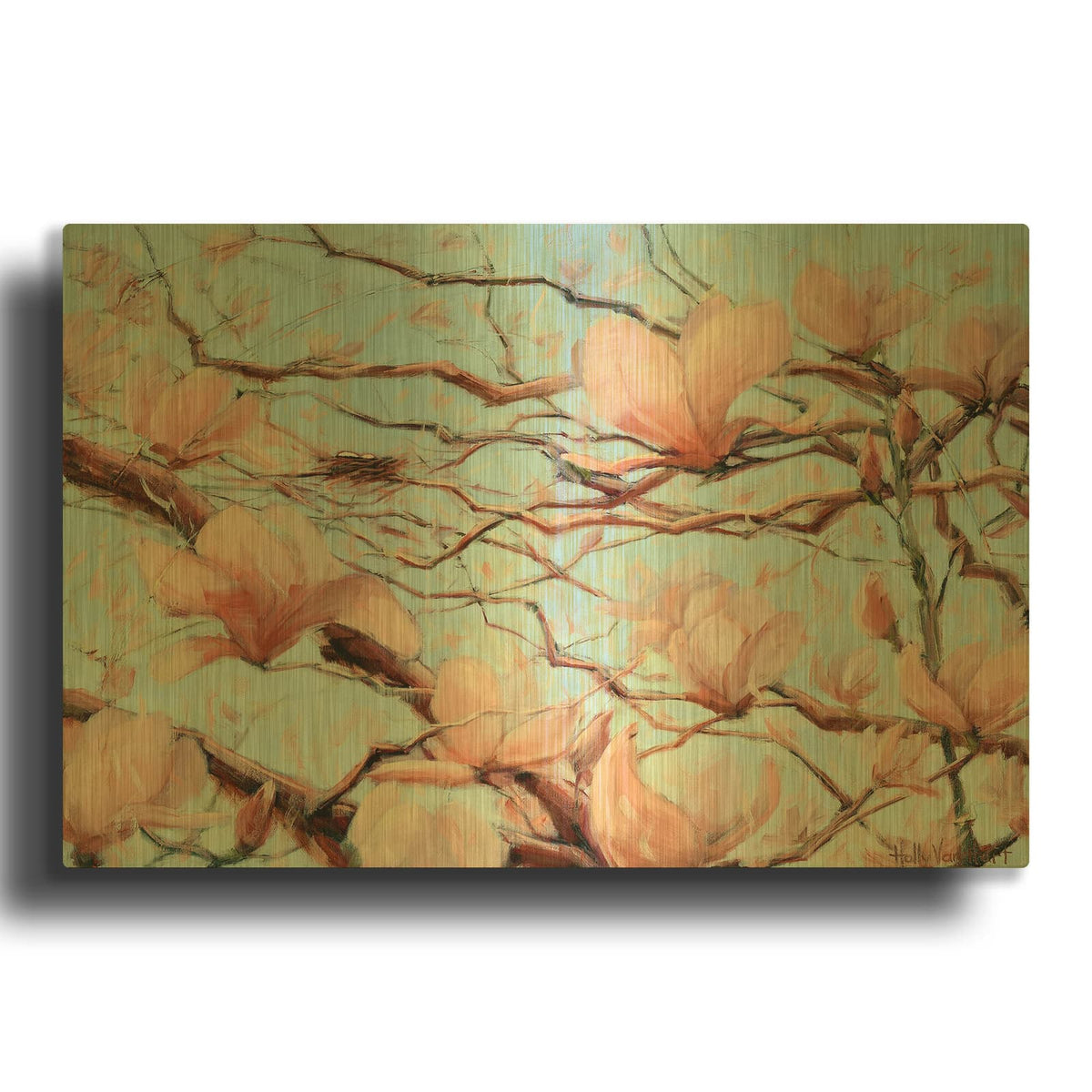 'Outside My Window' By Holly Van Hart Gold Metal Wall Art