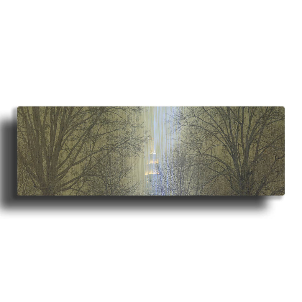 'Nyc Winter' By Steve Vaughn Gold Metal Wall Art
