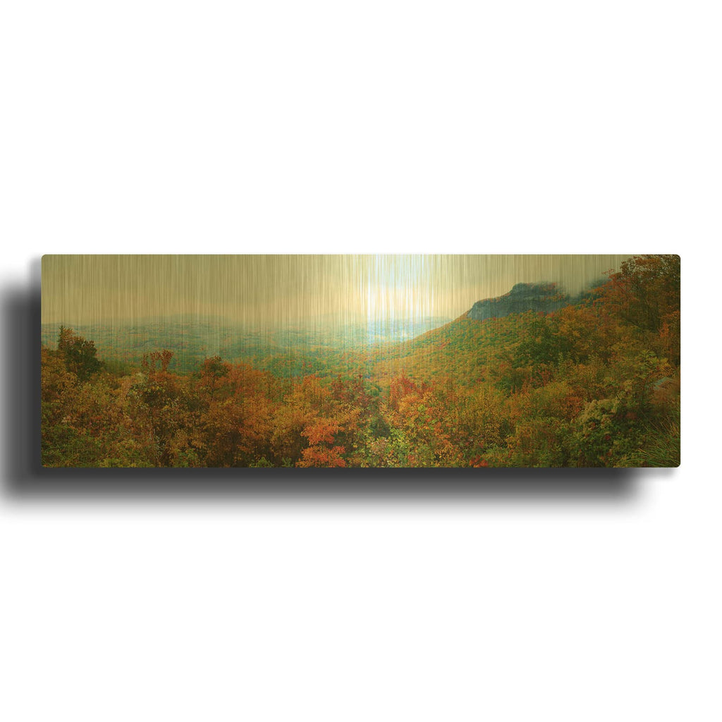 'Whiteside Overlook' By Steve Vaughn Gold Metal Wall Art