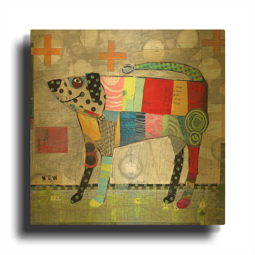 'Coat Of Many Colors' By Judy Verhoeven Gold Metal Wall Art
