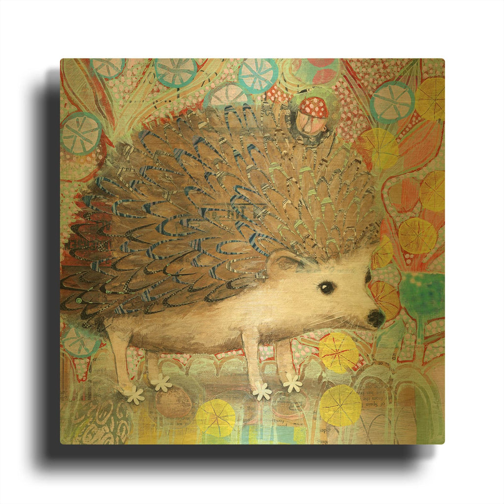 'Hedgie' By Judy Verhoeven Gold Metal Wall Art