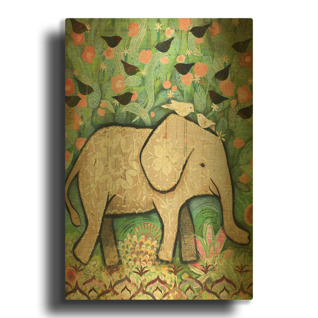 'Kiss For Srini' By Judy Verhoeven Gold Metal Wall Art