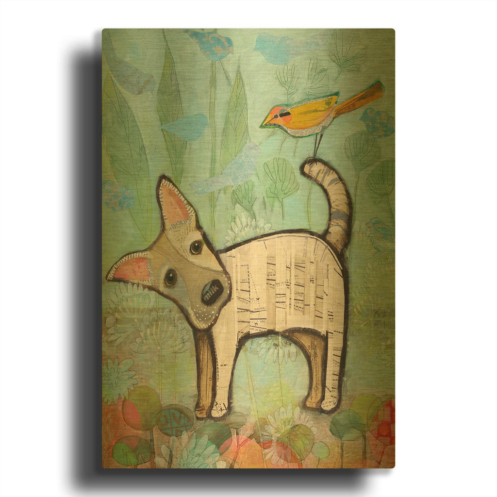'Milk And Cookie' By Judy Verhoeven Gold Metal Wall Art