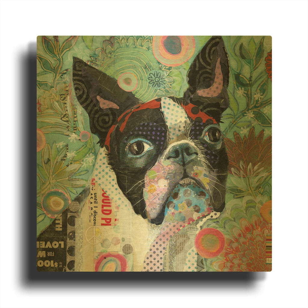 'Mischievous Gardener' By Judy Verhoeven Gold Metal Wall Art